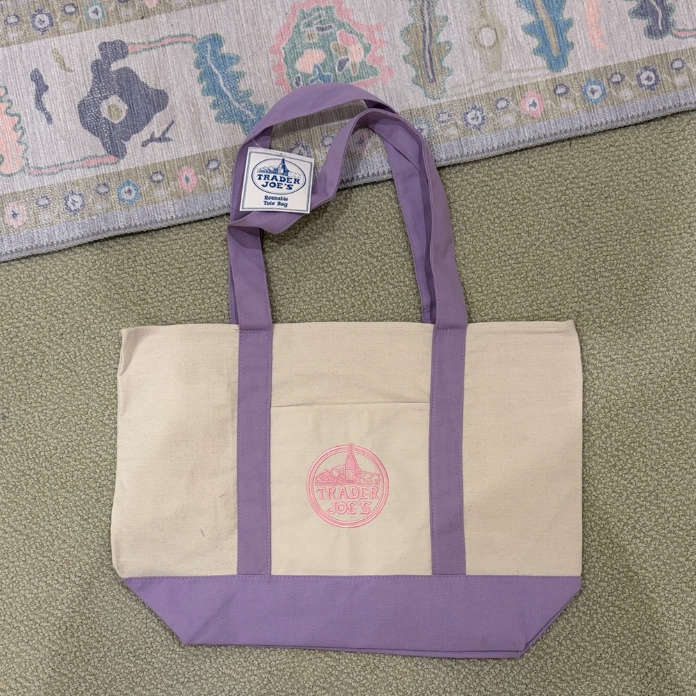 TJS large size lavender tote bag